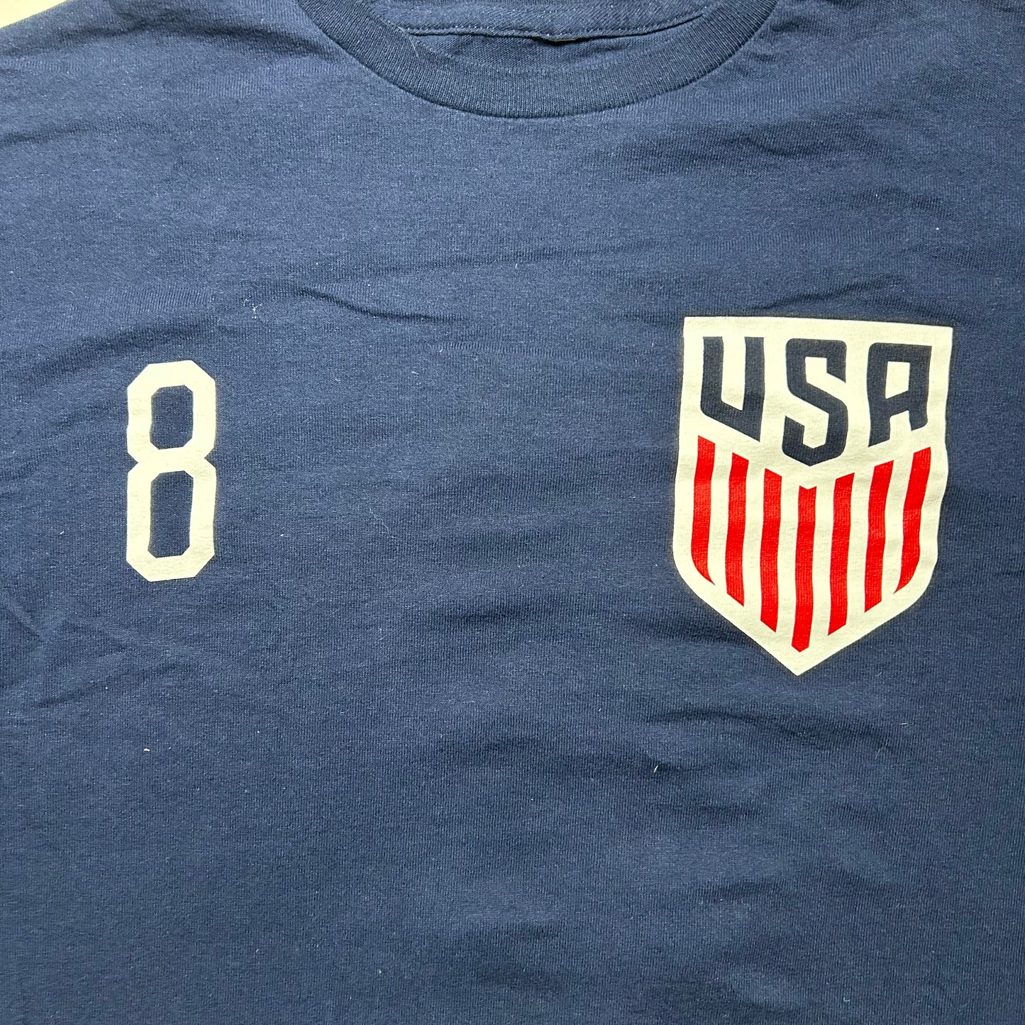 US Men's National Soccer Team Weston McKennie #8 T-Shirt - Medium - Navy