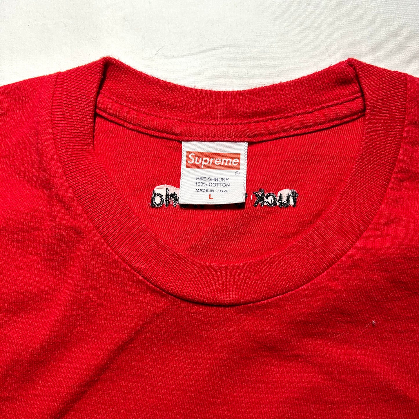 Supreme Fuck the World T-Shirt (Spring/Summer 2018) - Large - Red