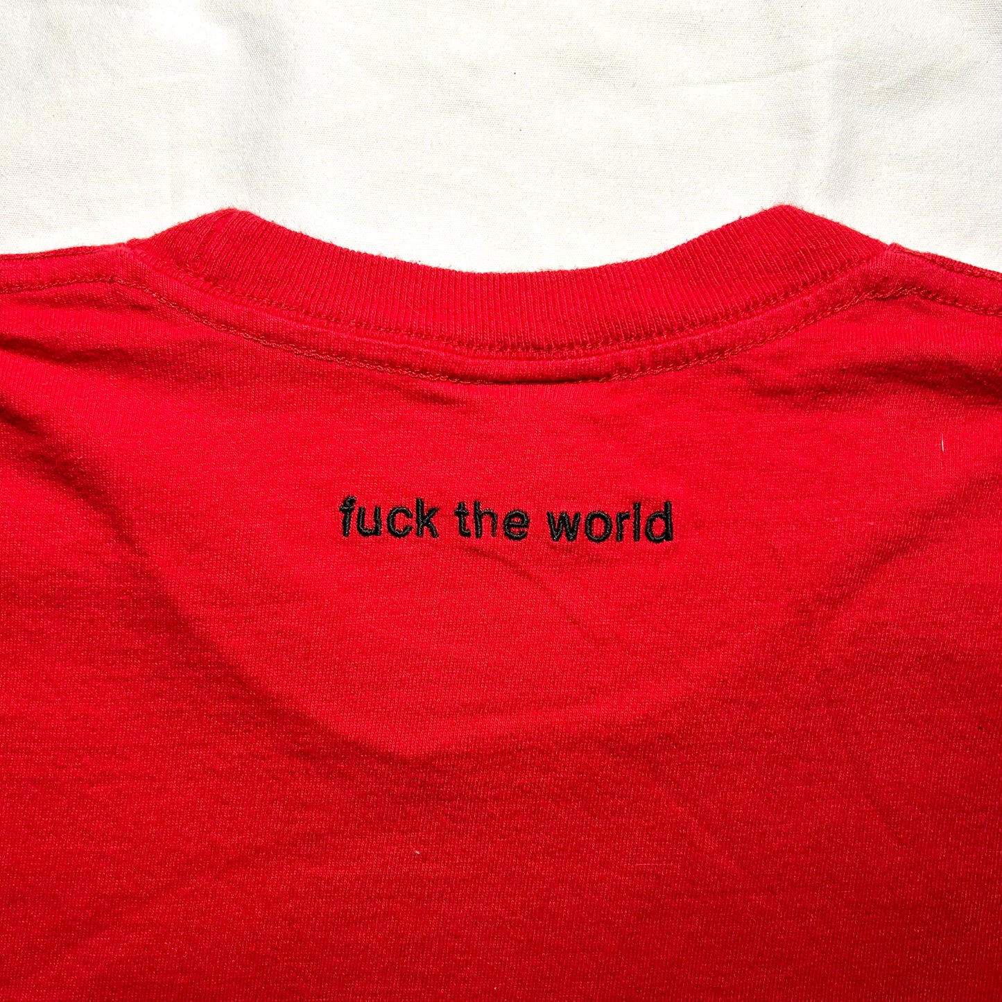 Supreme Fuck the World T-Shirt (Spring/Summer 2018) - Large - Red