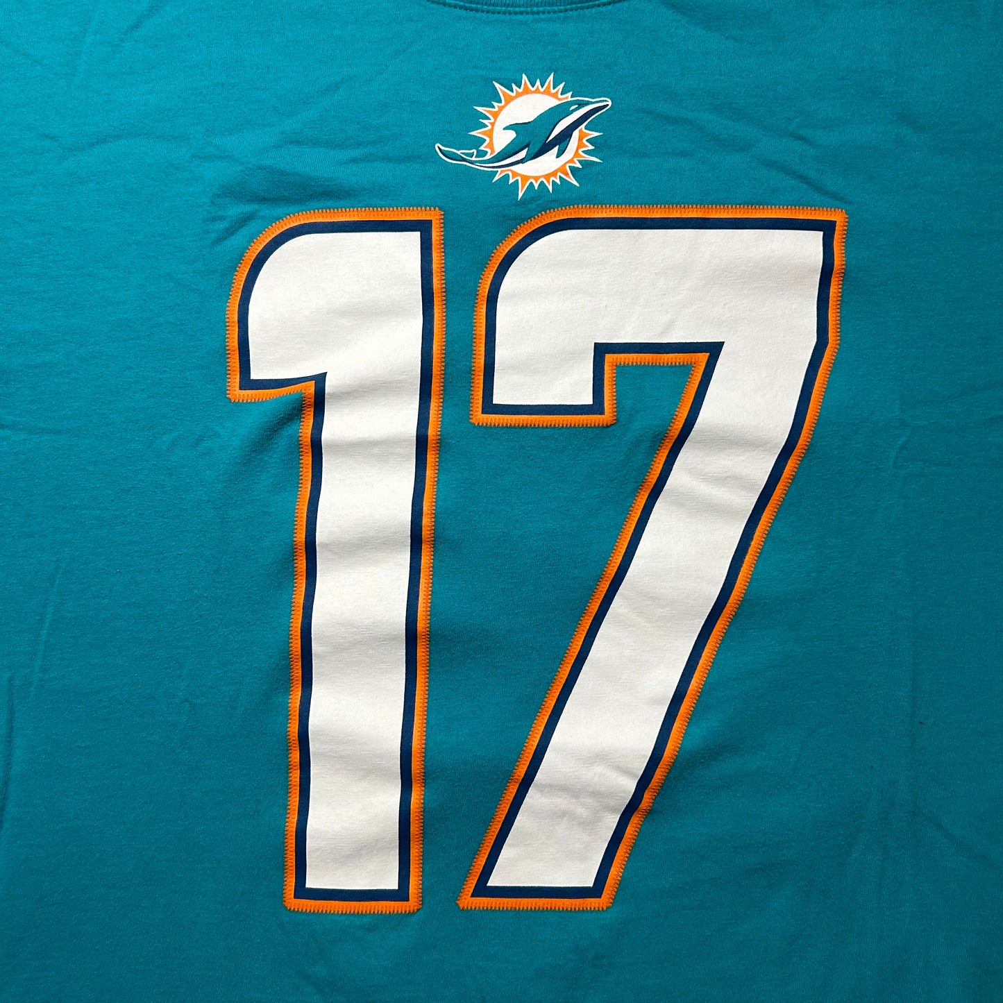 Nike Miami Dolphins Ryan Tannehill #17 Athletic Cut T-Shirt - Large - Teal