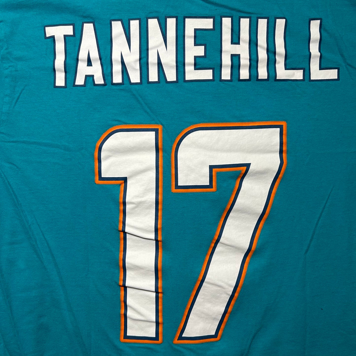 Nike Miami Dolphins Ryan Tannehill #17 Athletic Cut T-Shirt - Large - Teal