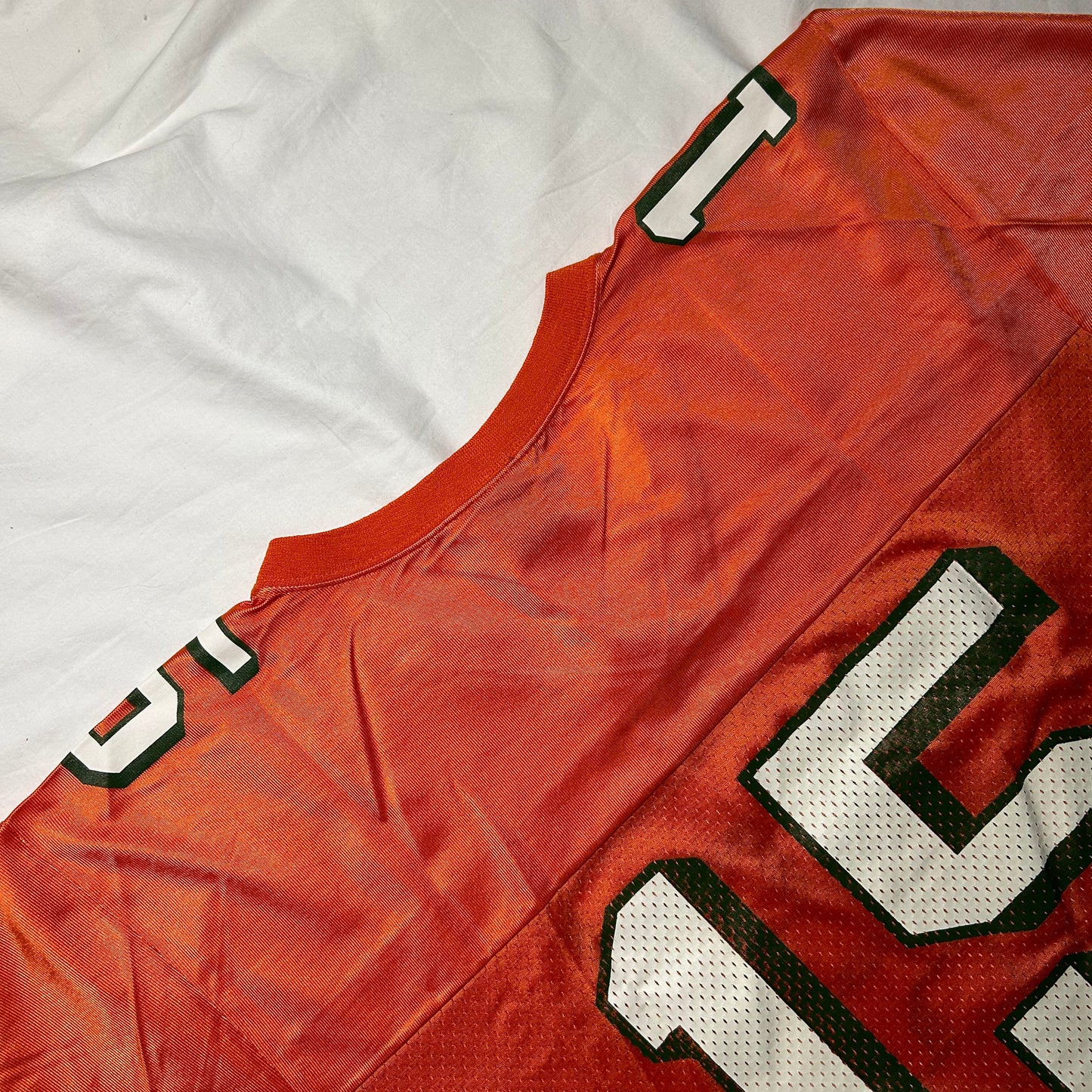 Vintage 90s Nike Miami Hurricanes *Judd Anderson* #15 Football Jersey - Large - Orange