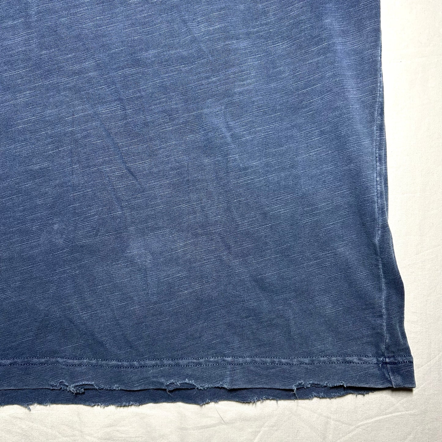 Kith JFK Mini Logo Distressed T-Shirt (Spring/Summer 2018) - Large - Dark Indigo