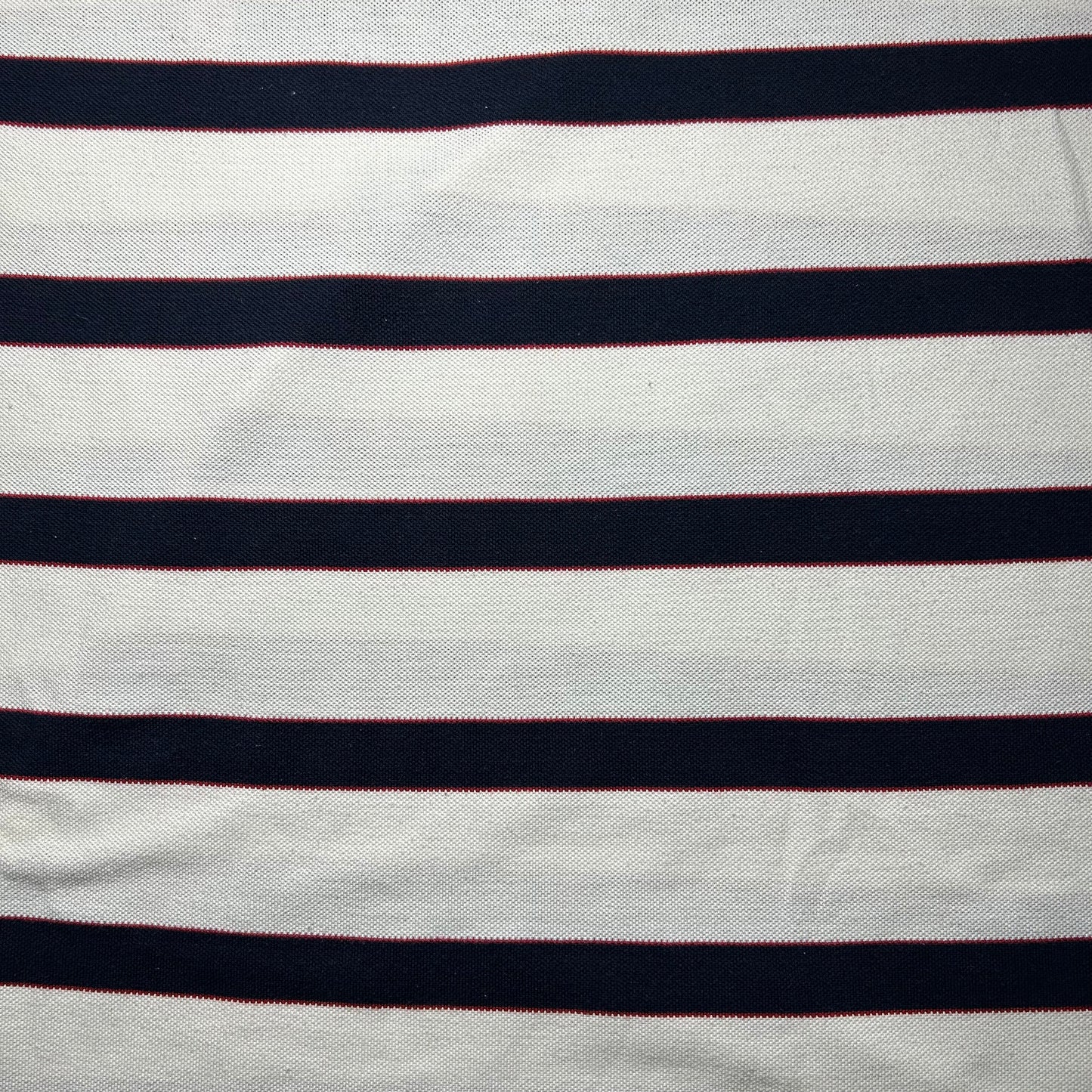 Vintage Courreges Paris Striped Polo Shirt - XL  Red/White/Blue