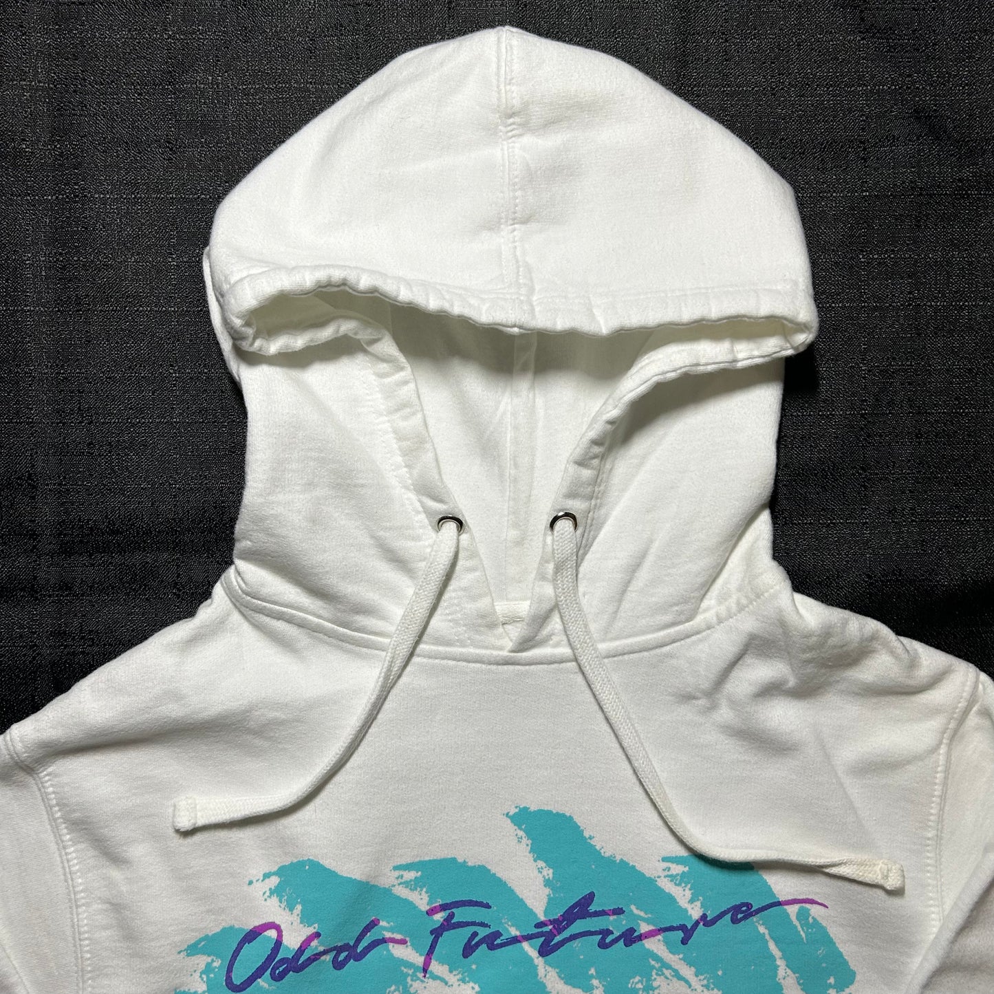 Odd Future Jazz Print Logo Hoodie - Small - White