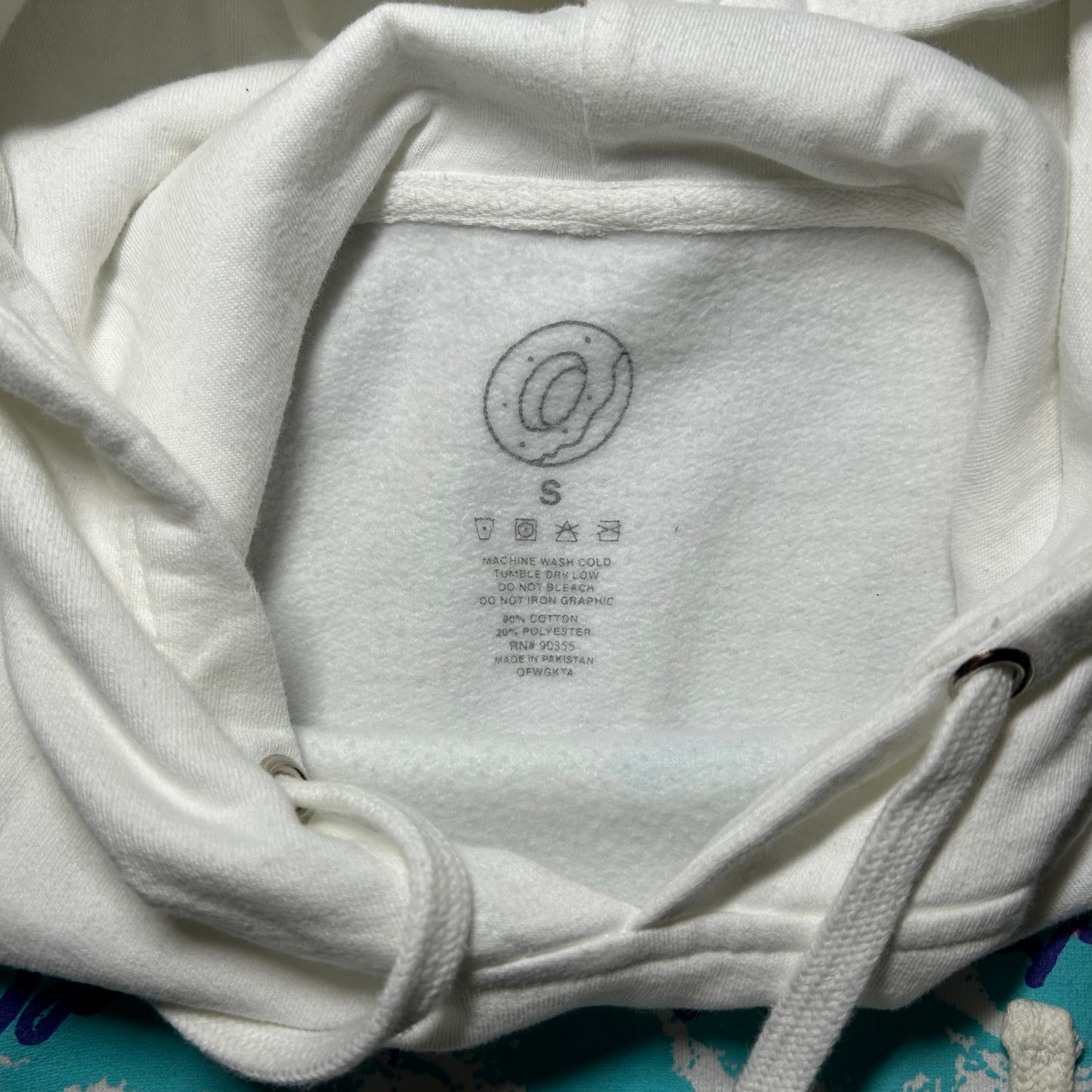 Odd Future Jazz Print Logo Hoodie - Small - White