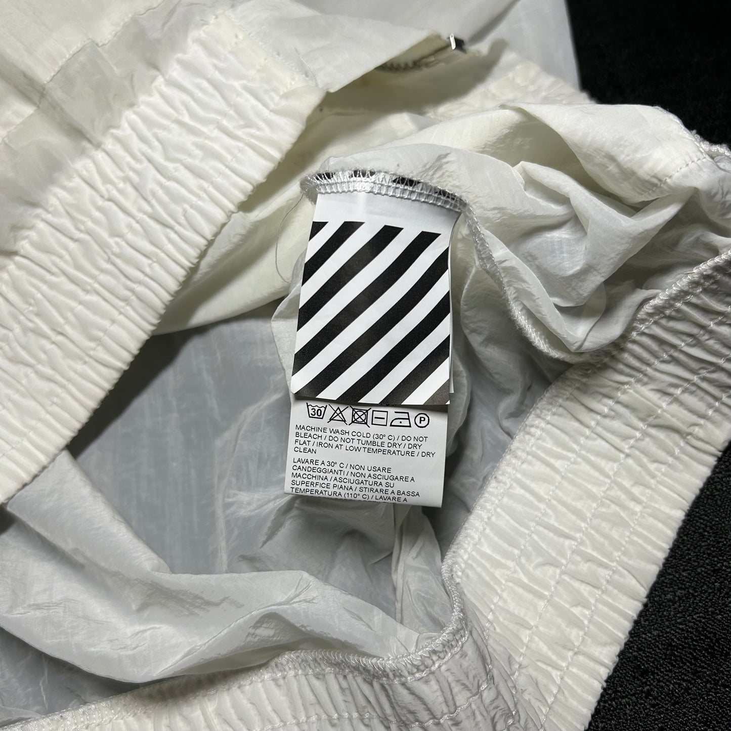 Off-White c/o Virgil Abloh Transparent Nylon Full Zip Ghost Jacket - XL - White - OMBB030S18805008