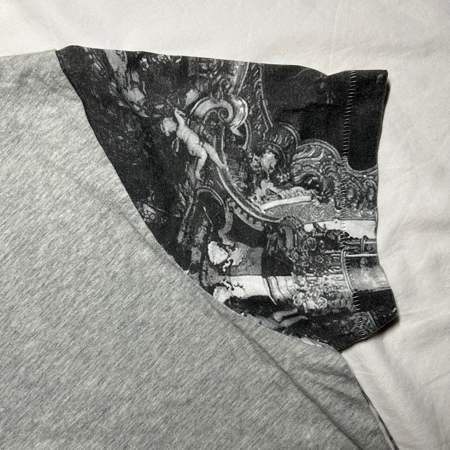 Ksubi The Cathedral / Church Full Print Graphic T-Shirt - Medium - Gray