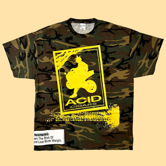 Acid Cigars Large Print Camo T-Shirt - XL