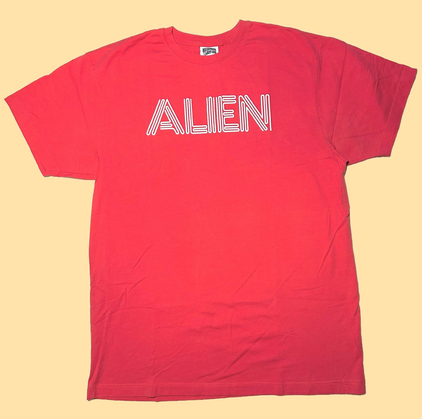 Billionaire Boys Club Alien Spellout T-Shirt - XL - Light Red