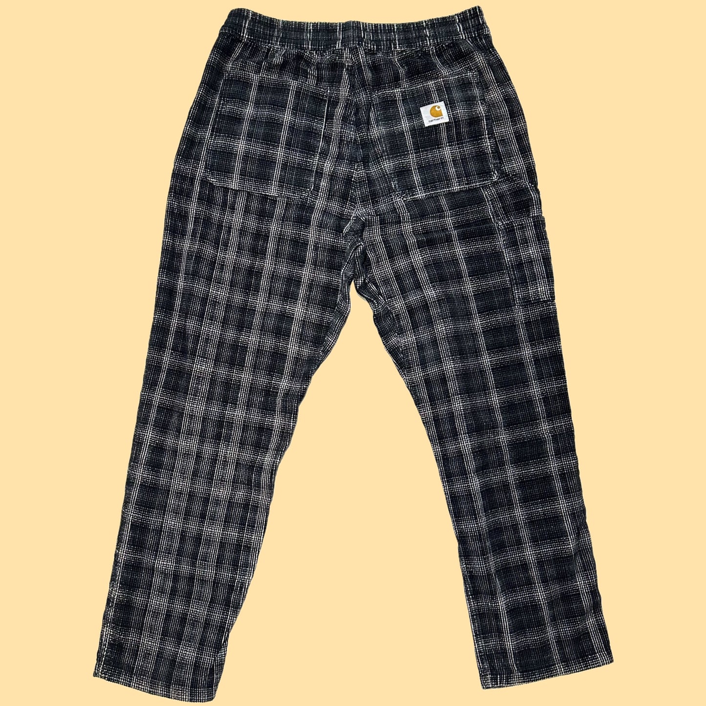 Carhartt WIP Flint Pants w/ Wiley Check Vulcan Pattern - Large - Gray