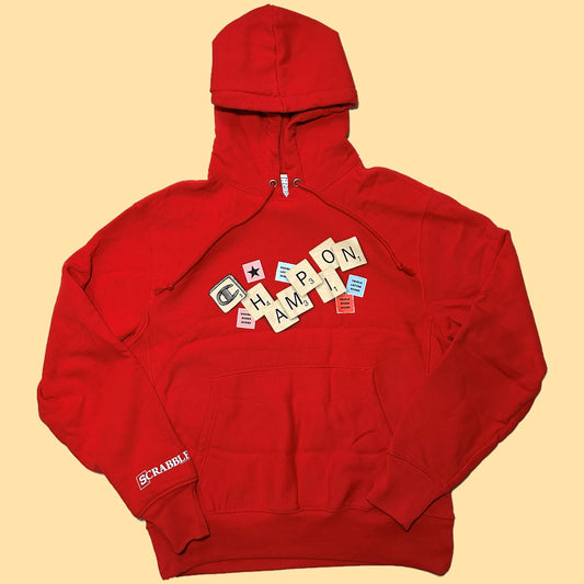 Champion x Scrabble by Hasbro Reverse Weave Hoodie - Medium - Red