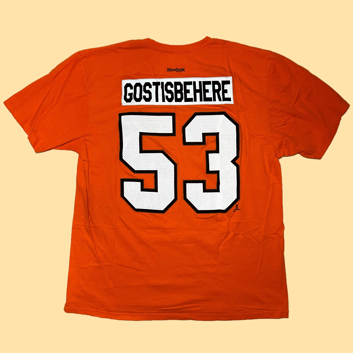 Reebok Philadelphia Flyers Shayne Gostisbehere #53 T-Shirt - XL - Orange