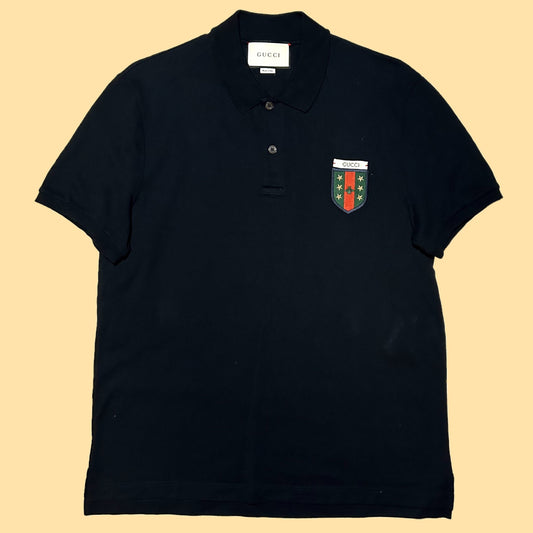 Gucci 2018 Web Accent Polo Shirt - XL - Black