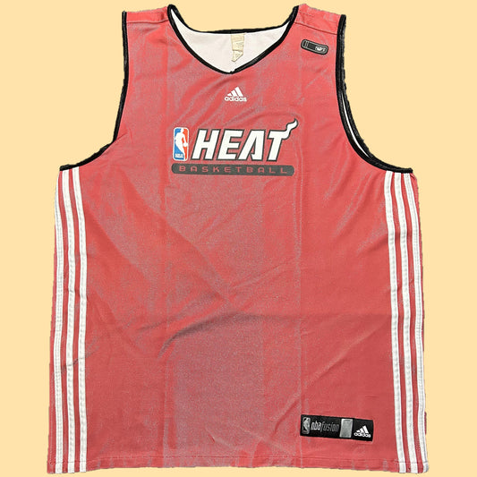 Adidas NBA Fusion Miami Heat Reversible Warmup Jersey - XL - Red/White