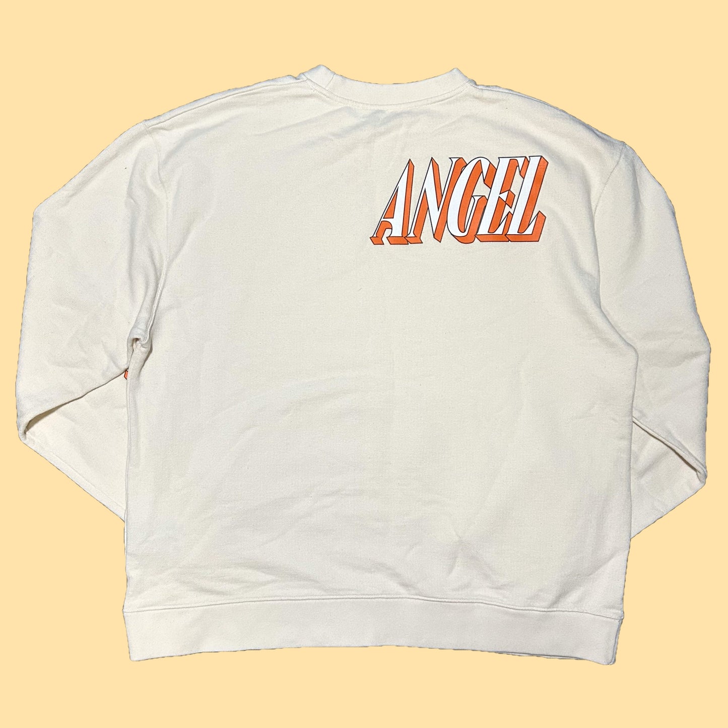 Heron Preston Angel Crewneck Sweater w/ Painted Cat Portrait Large Graphic - XL