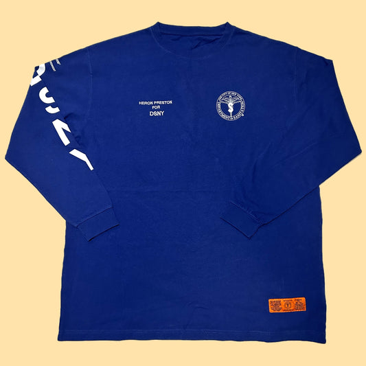 Heron Preston x Department of Sanitation New York Uniform Long Sleeve Shirt - XL - Blue