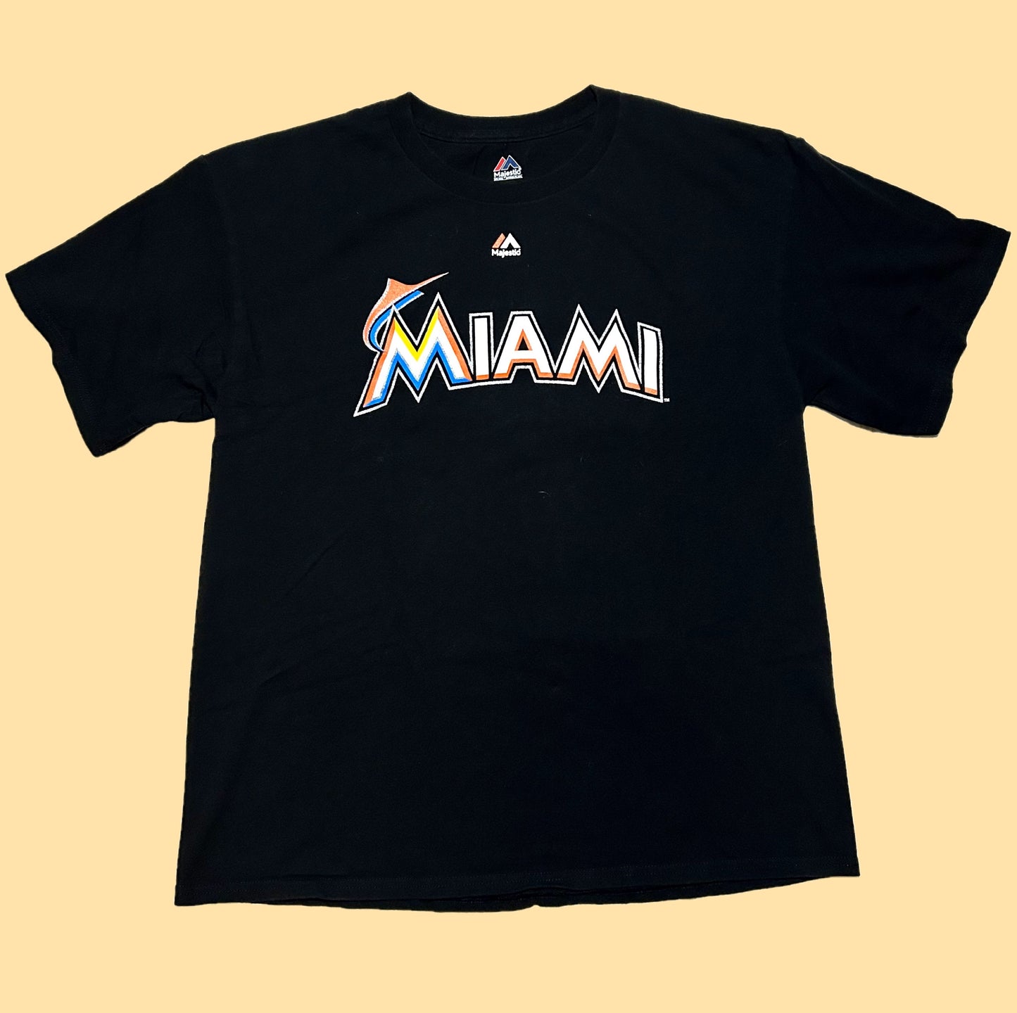 Majestic Miami Marlins Ichiro Suzuki #51 T-Shirt - Large - Black