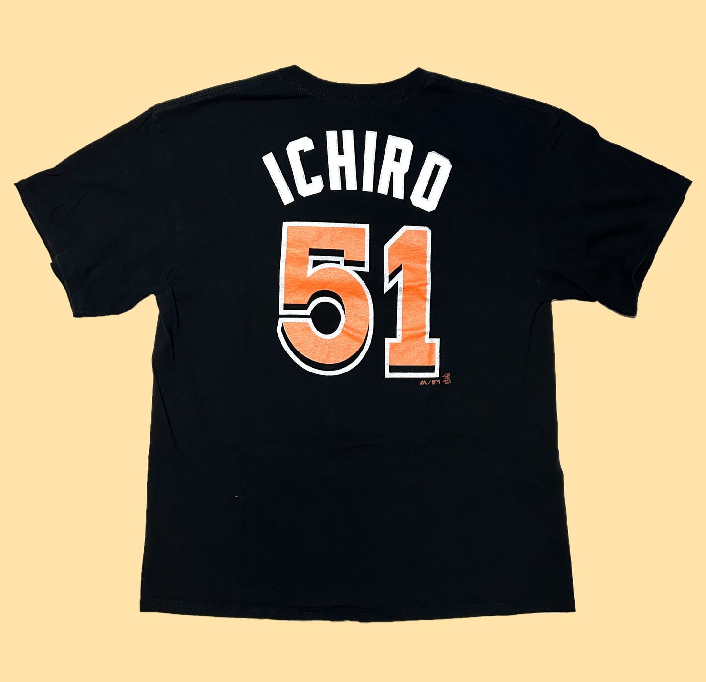 Majestic Miami Marlins Ichiro Suzuki #51 T-Shirt - Large - Black