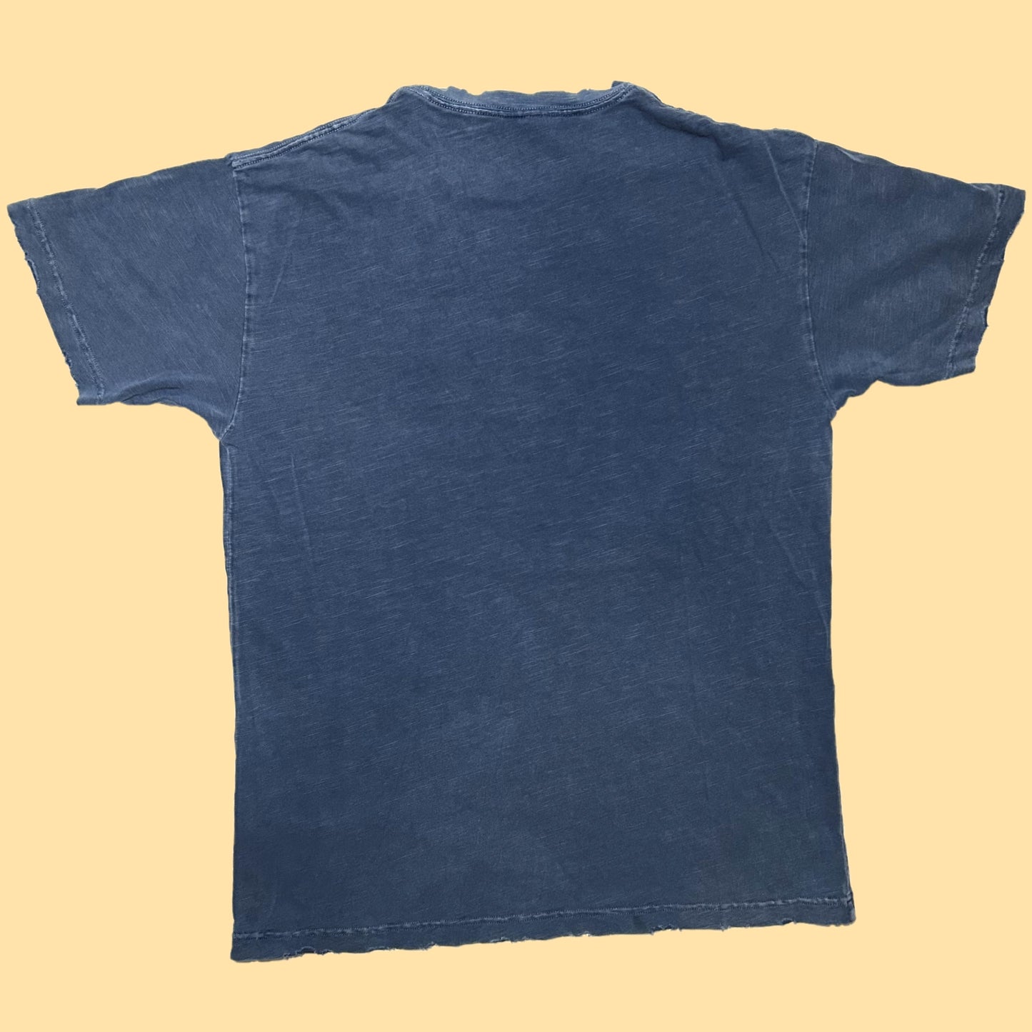 Kith JFK Mini Logo Distressed T-Shirt (Spring/Summer 2018) - Large - Dark Indigo