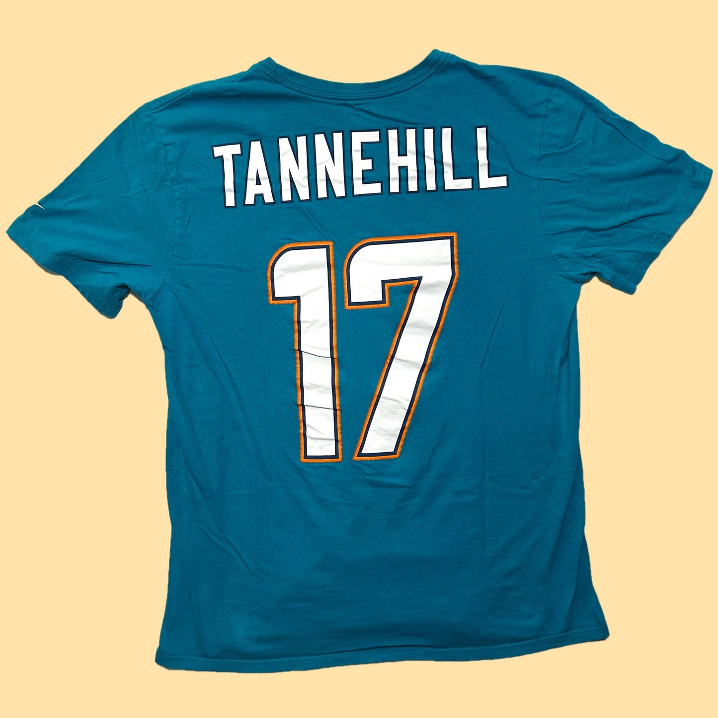 Nike Miami Dolphins Ryan Tannehill #17 Athletic Cut T-Shirt - Large - Teal