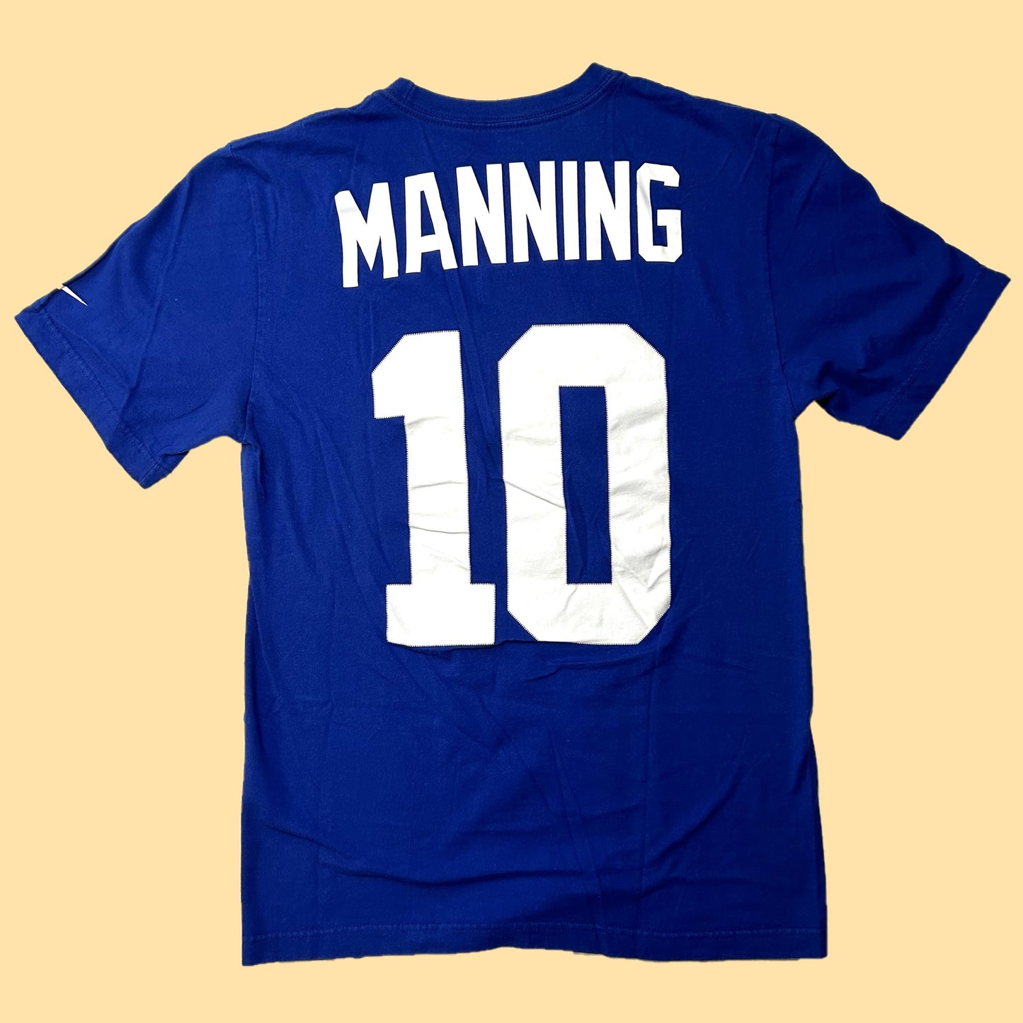 Nike NFL Team Apparel New York Giants Eli Manning #10 T-Shirt - Small - Blue