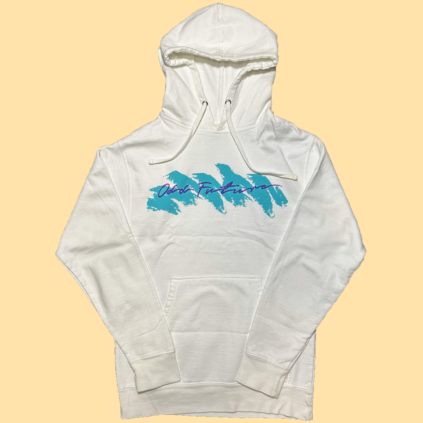 Odd Future Jazz Print Logo Hoodie - Small - White