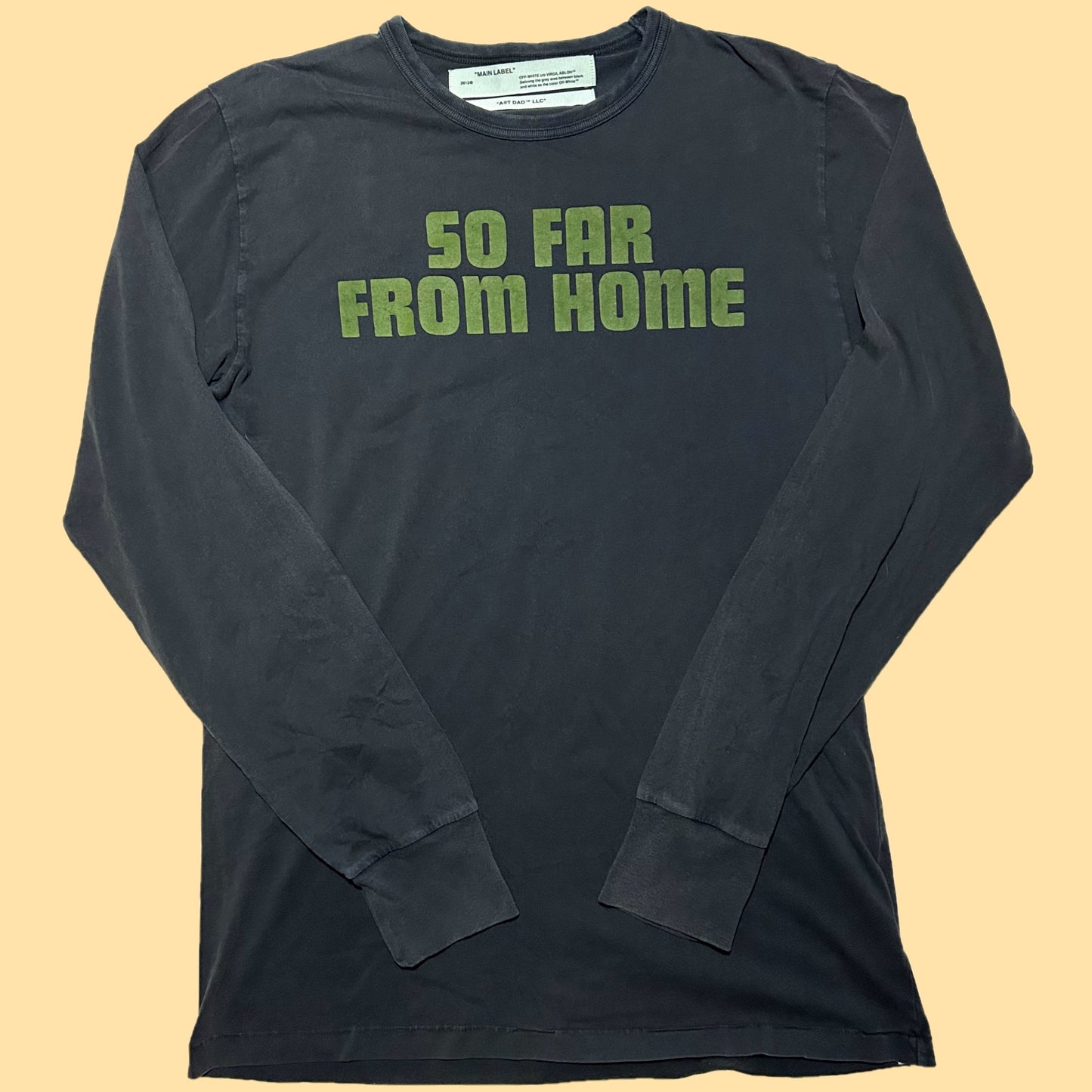 Off-White C/O Virgil Abloh x Art Dad LLC So Far From Home Long Sleeve Shirt - XL - Gray