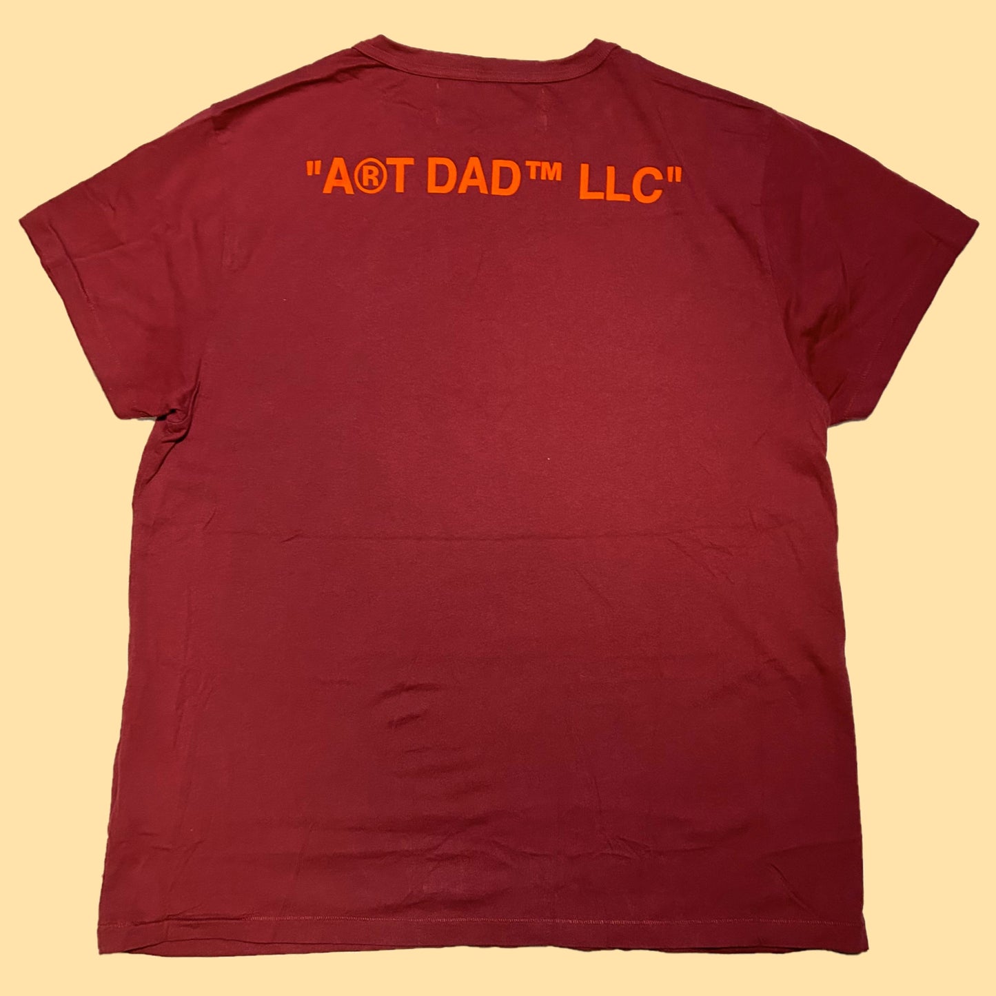 Off-White C/O Virgil Abloh x Art Dad LLC Late Nights Early Mornings T-Shirt (Fall/Winter 2017) - Large - Red