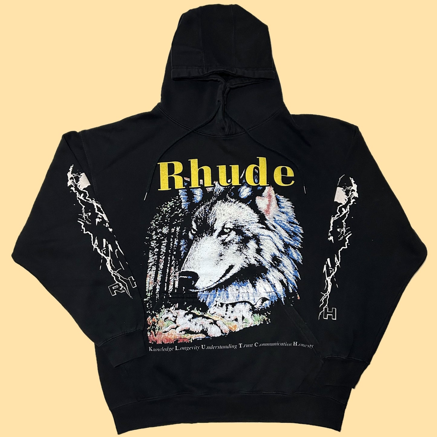 Rhude Wolf Hoodie F&F by Klutch Sports - XL - Black