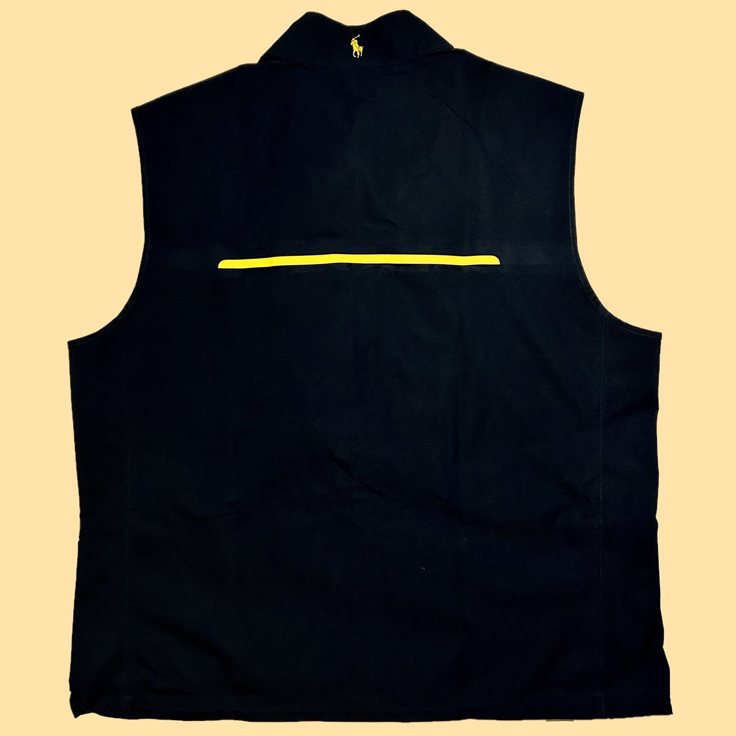 Polo Golf Ralph Lauren Water-Resistant Packable Vest - XL - Black / Yellow