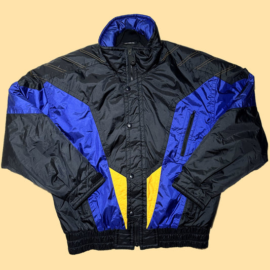 Vintage Solus by Kaelin Solar Padded Ski Jacket 3194 Storm - Large - Indigo / Yellow / Black