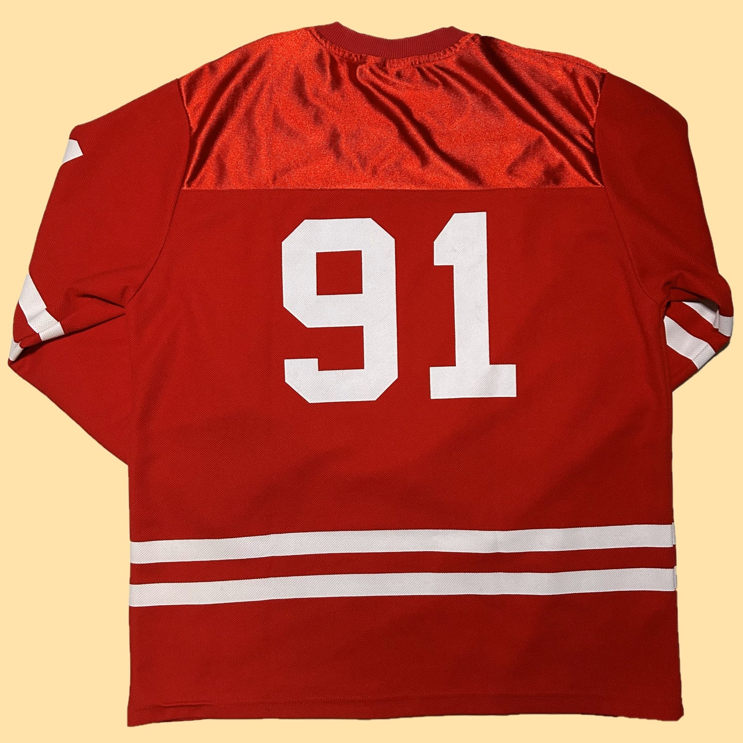 Vintage 90s Southpole Overstanding Everlasting #91 Hockey Jersey - XL - Red