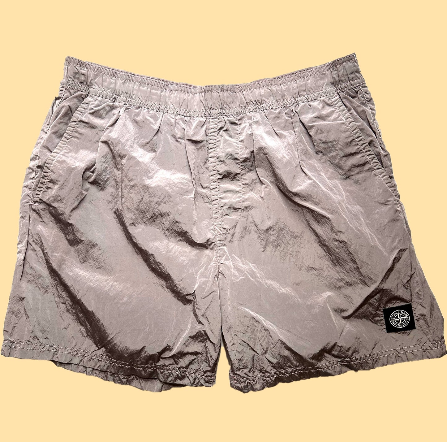 Stone Island Dyed Nylon Metal Shorts - XL - Rose Quartz