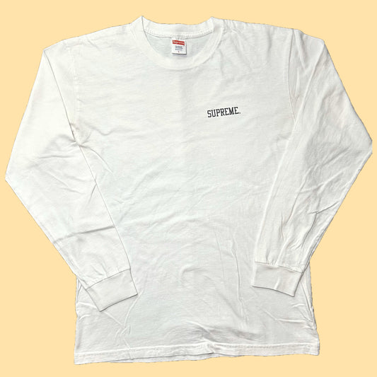 Supreme Araki Orchid Long Sleeve Crewneck Shirt (Fall/Winter 2016) - Large - White