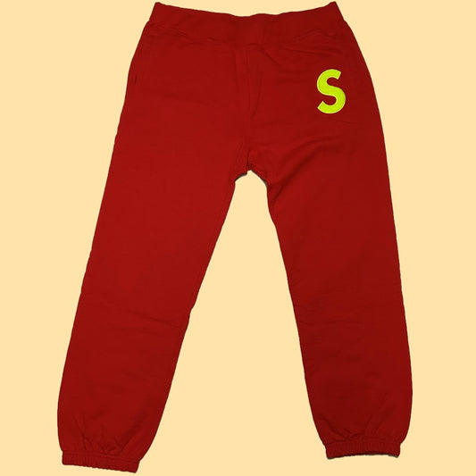 Supreme S Logo Sweatpants (Fall/Winter 2019) - XL - Red