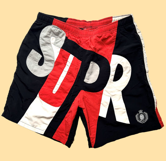 Supreme Big Letter Water Shorts (Spring/Summer 2020) - Medium - Black/Red