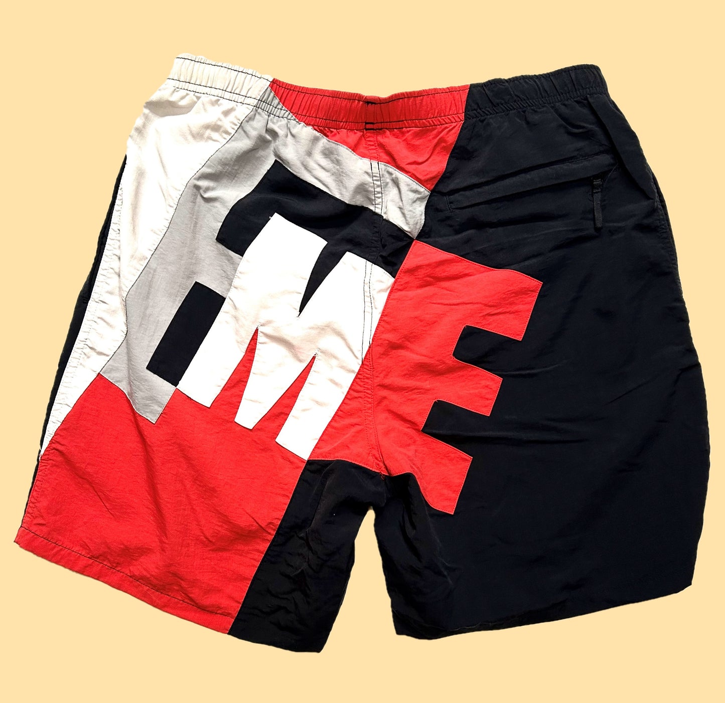 Supreme Big Letter Water Shorts (Spring/Summer 2020) - Medium - Black/Red