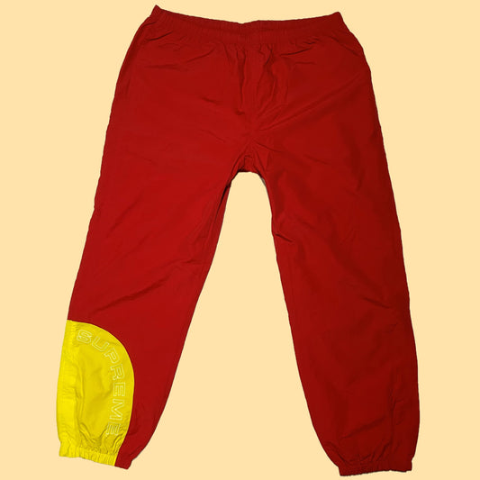 Supreme Corner Arc Track Pants (Spring/Summer 2018) - XL - Red / Yellow