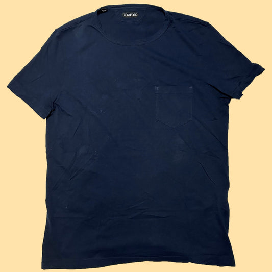 Tom Ford Classic Front Pocket T-Shirt - XL (56) - Navy